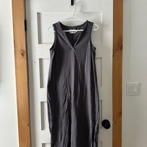 Pact Charcoal Sleeveless Midi Dress